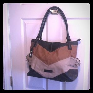 Tignanello Glove Leather Color Black Tote